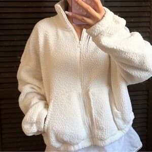 Old Navy Soft White Teddy Jacket